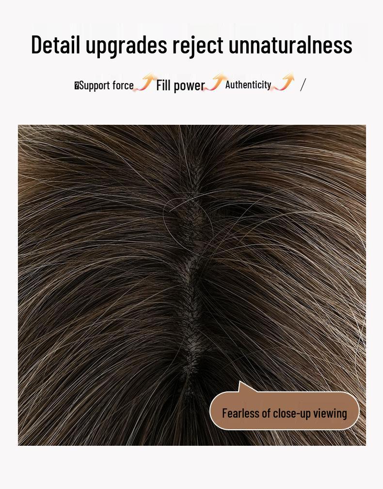 Women's Short Curly Summer Wig with White Coffee Gradient and Full Coverage