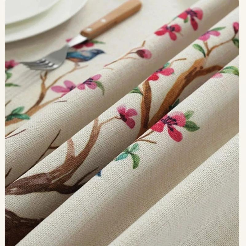 1pcs New Chinese Style Zen Tea Flag Cotton and Linen Waterproof Long Table Runner Tea Table and Dining Table Dual-use Cover Cloth with Tassels