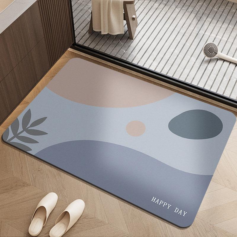 Bathroom Absorbent Floor Mat Household Absorbent Anti Slip Foot Mat Bathroom Door Resistant To Dirt and Easy To Maintain