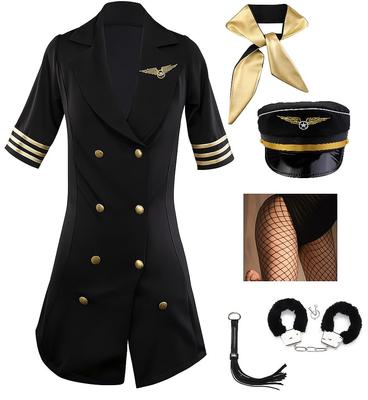 [Entering Love and Peace] Police Cosplay Sexy Costume Women's Costume Uniform (6-piece Police Set)