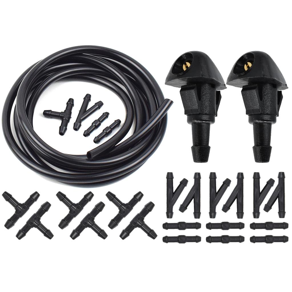 Front Washer Nozzle Jet Spray Hose Pipe For Honda Accord Civic 6 7 Fit Jazz CR-V Prelude Shuttle Water Car Windshield Nozzles