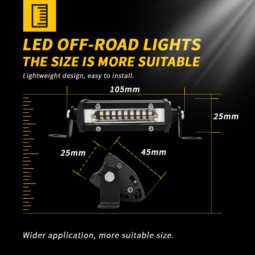 1pc Mini Driving Light Led Bar 9LED Work Light Drving Fog Light for Jeep 4x4 ATV 4WD White 12V