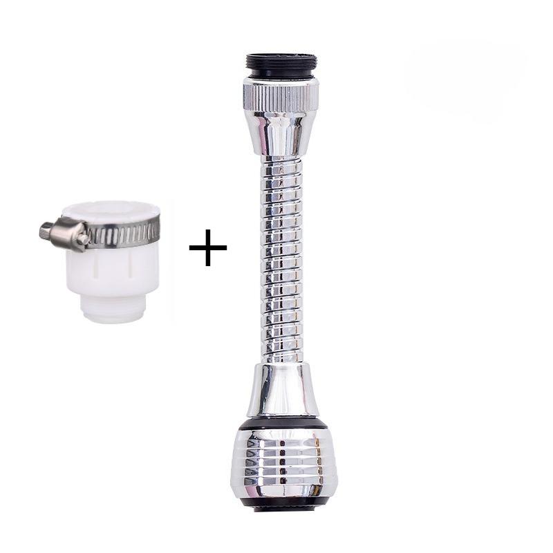 Extended faucet outlet anti-splash water-saving device, household kitchen extendable spray shower extension filter