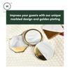 Homlly keii Gold Marble Coaster (4pcs set)