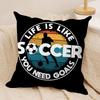 Soccer Lover Football Cushion Cover Soft Plush Fabric DoubleSided Printed Cushion Covers for All Seasons Modern HomeDecor Gift
