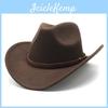 Western Cowboy Hat For Men Women With Wool Felt Material For Casual Outdoor Wear