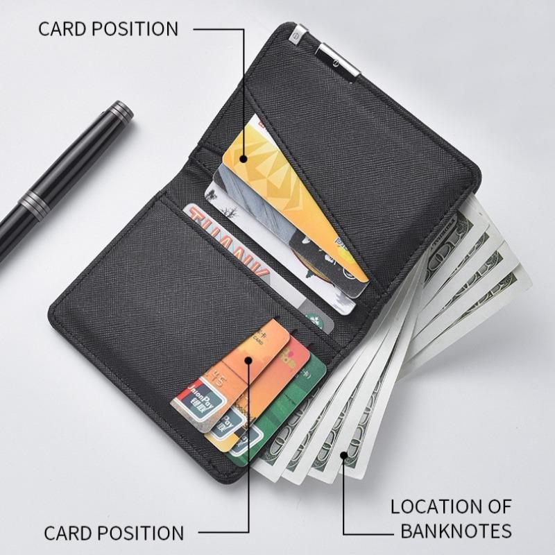 Men’s PU Leather Bifold Wallet Slim Short Wallet Business Card Holder Cash Pocket ID Window Minimalist Wallet for Men Gift Idea