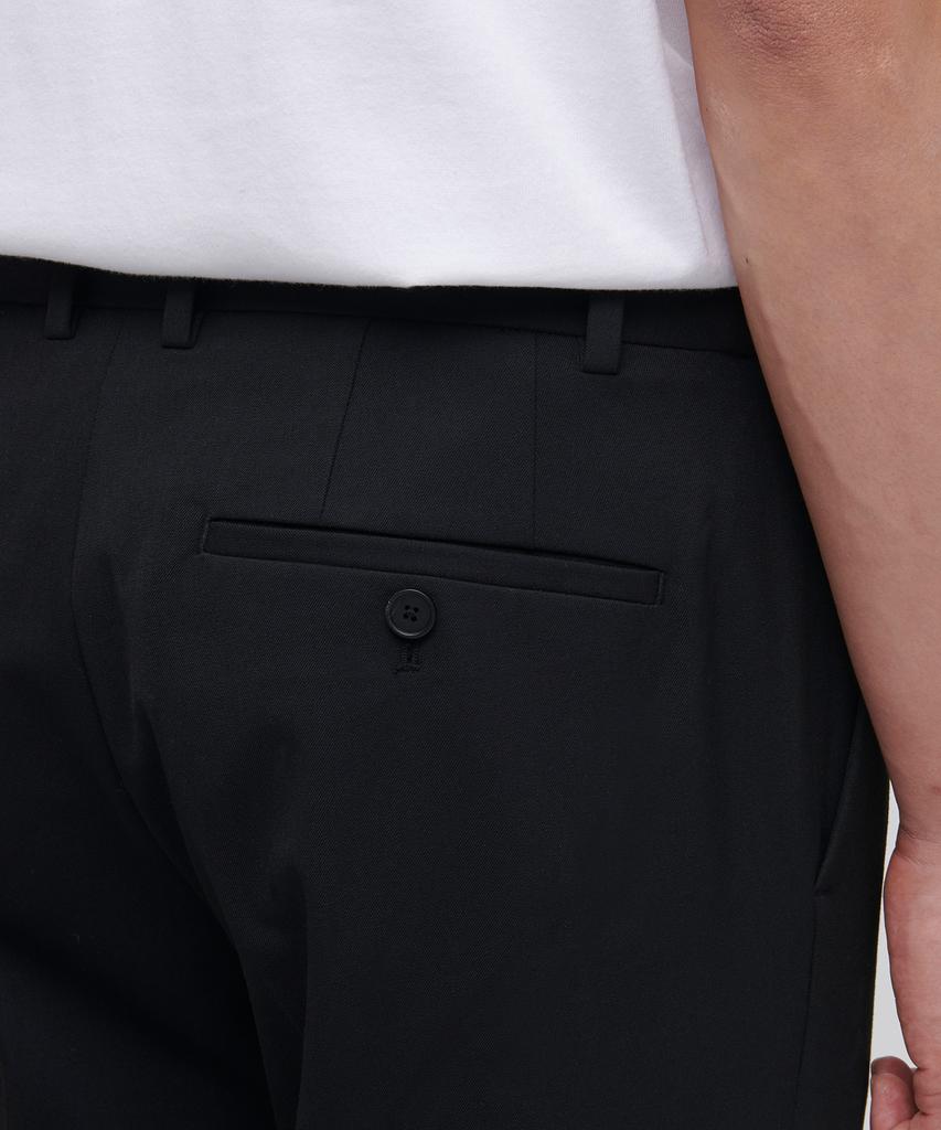 Musinsa Standard Semi-Wide Slit Hidden Banding Slacks [Black]
