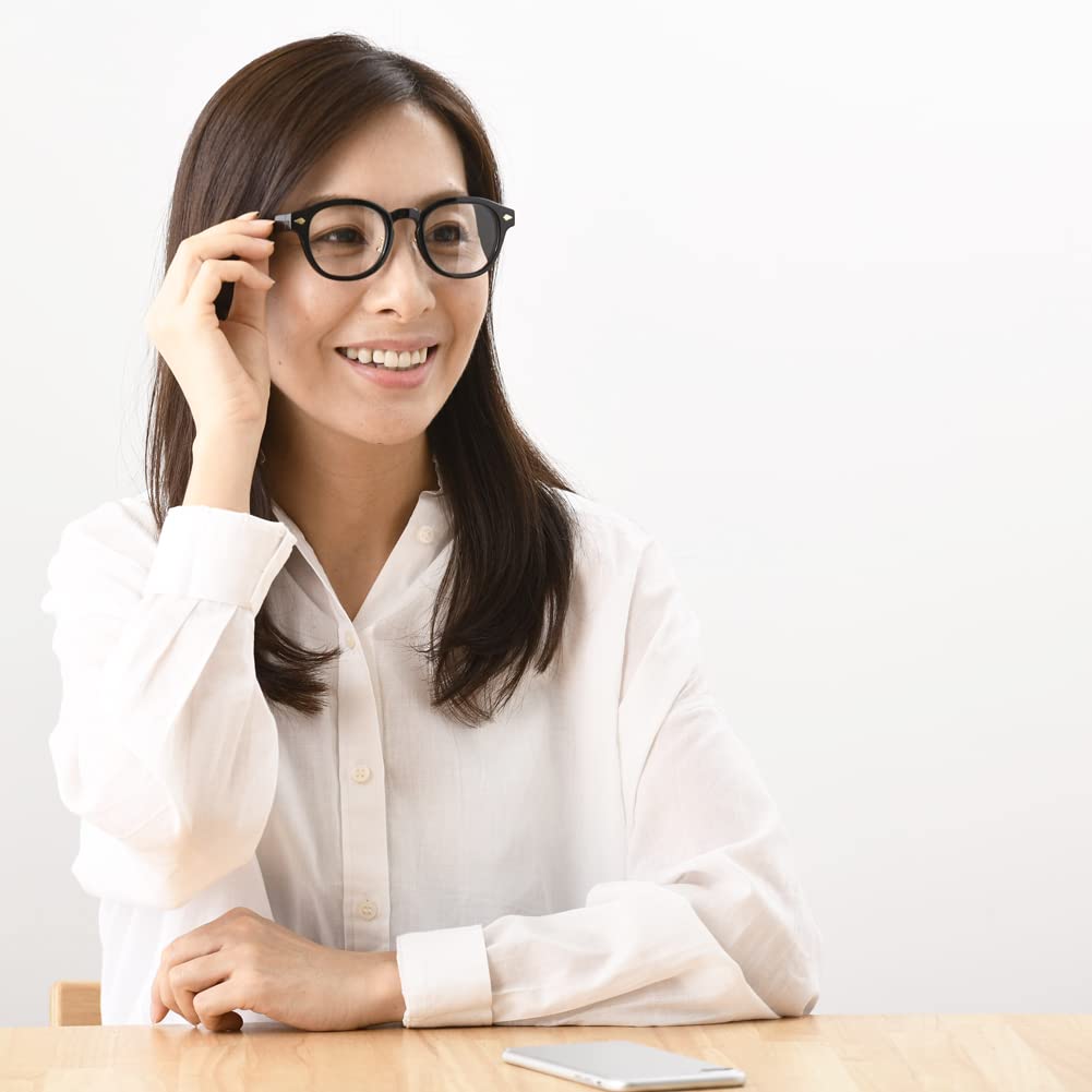 Reading Glasses Blue Light Cut Made In Made In Japan Wellington Boston Lightweight Glasses UV Protection [Eight Tokyo] Men's [Lens Sabae] Women's 2.0