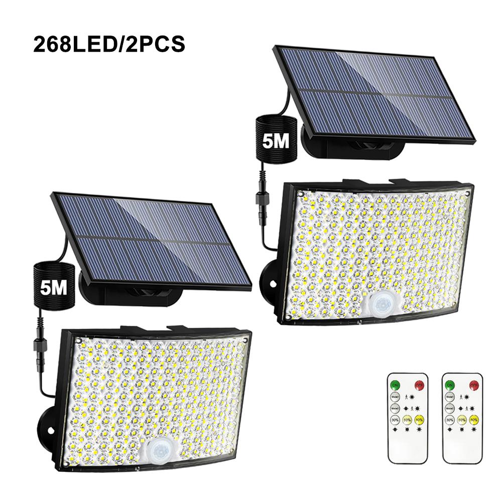 348LED Solar lamp outdoor security light with motion sensor waterproof 126/328LED powerful spotlight solar for garden Garage