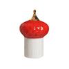Creative Ceramic Candy Jar Fairy Castle Candle Jar Household Delicate Jewelry Cosmetics Cotton Swab Box Tabletop Art Decoration