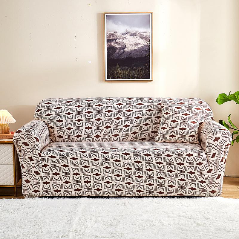 Stretch Milk Silk Printed All Inclusive Universal Sofa Cover Sofa Cover