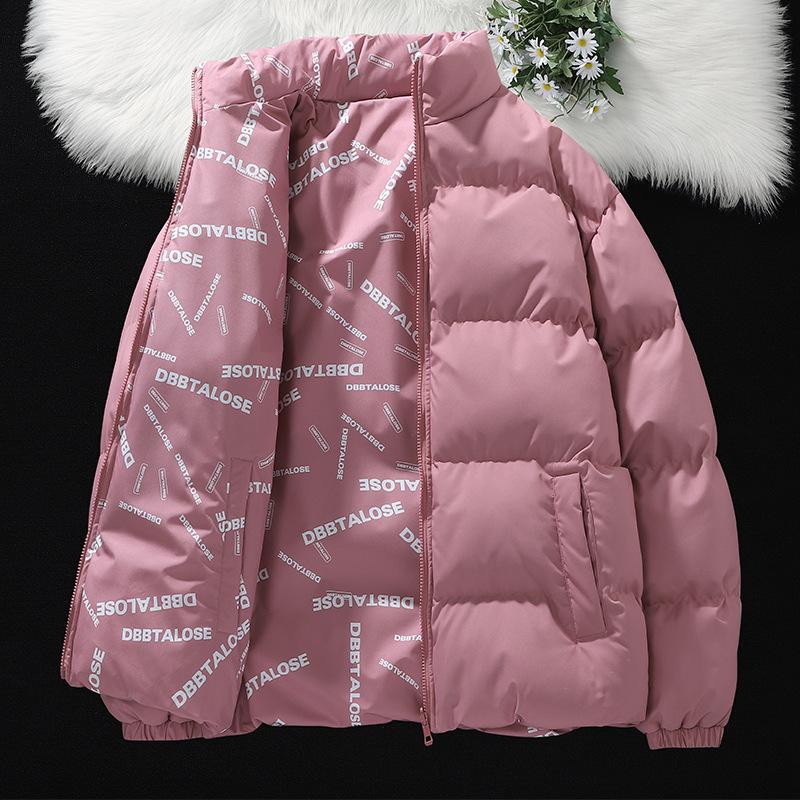 Minimalist Style Men's Casual Cotton Jacket Solid    Color Slim-Fit Winter Daily Warm