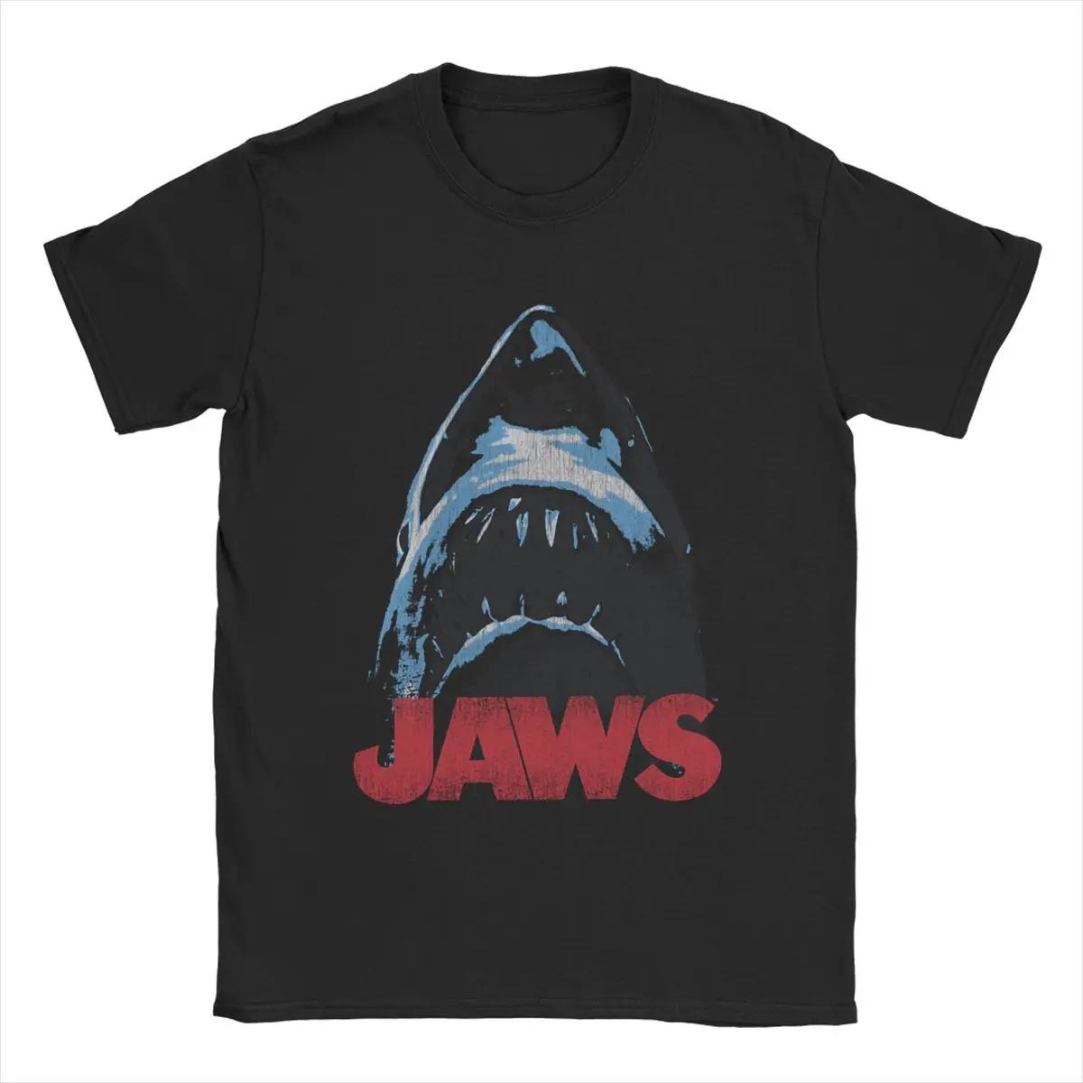 

Jaws From Below T Shirts Vintage Leisure Versatile Casual Men Women Cool Harajuku Short Sleeve Cotton Summer Fashion Unisex Tops 4XL