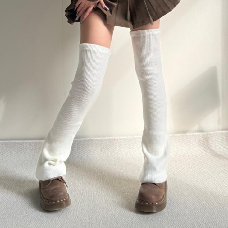 Womens Lolitas Knit Long Socks Leg Warmers Harajuku Japanese Lovely Boot Socks Warm Winter Ankle Heap Socks Gifts