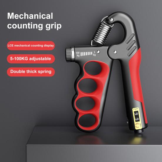 Grip Strength Trainer 5-100KG Adjustable Mechanical Countable Men Women Forearm Exerciser Hand Grip Power Strengthener Developer Fitness Equipment