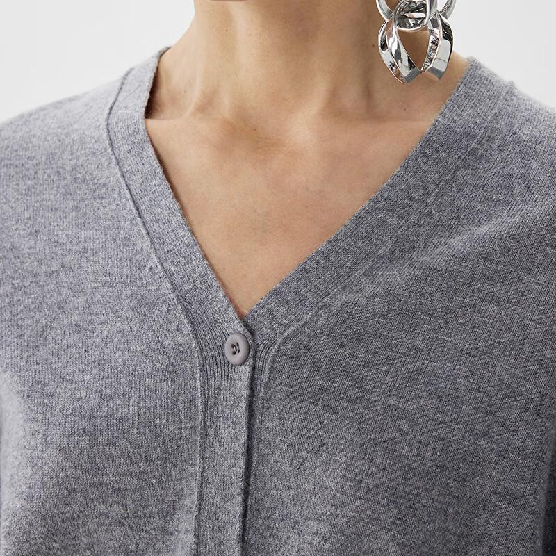 JNBY 2025 Spring Wool & Cashmere V-Neck Cardigan