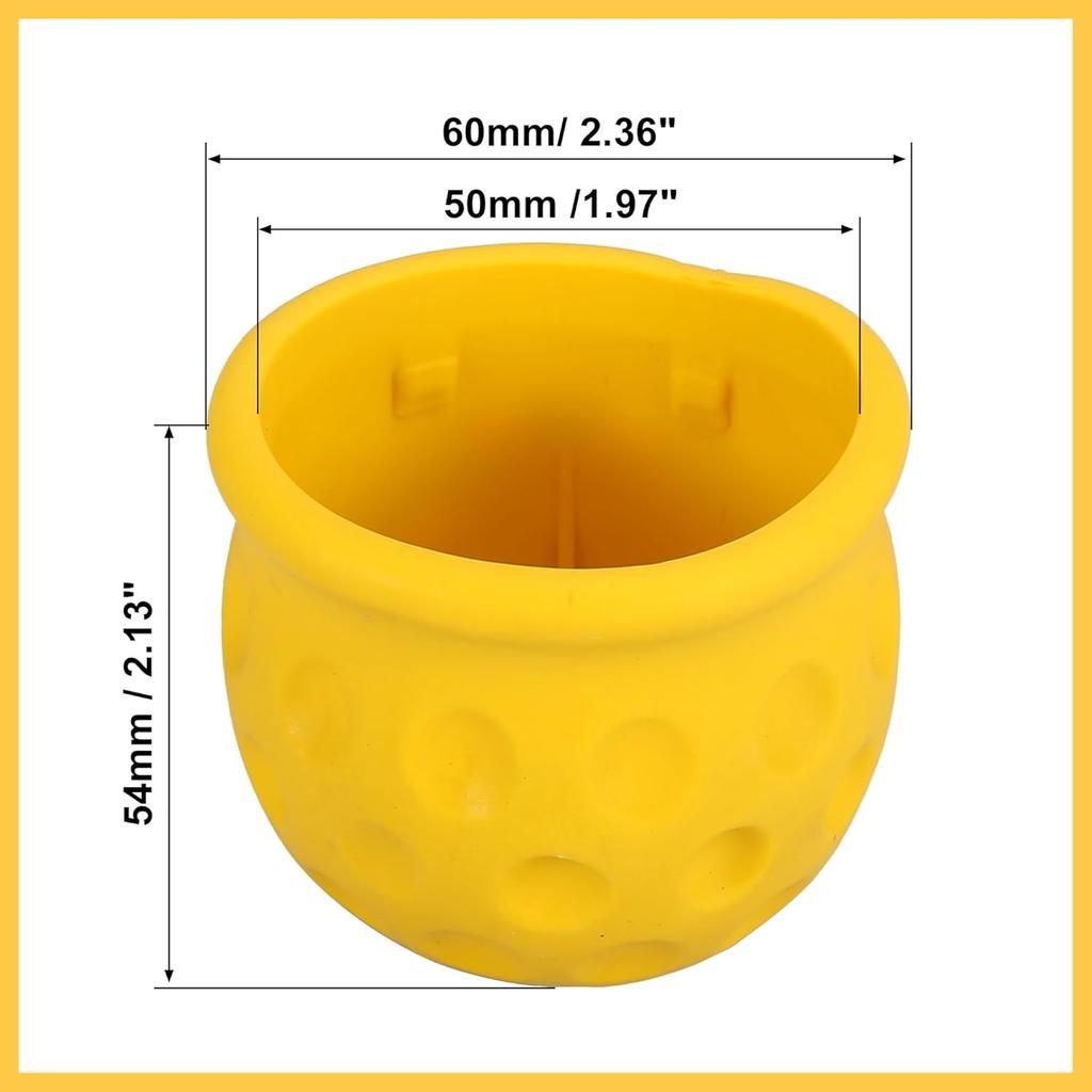 Universal Trailer Hitch Ball Cover Waterproof Dustproof 50mm ID Yellow for Car Truck RV Boat Auto Replacement Parts