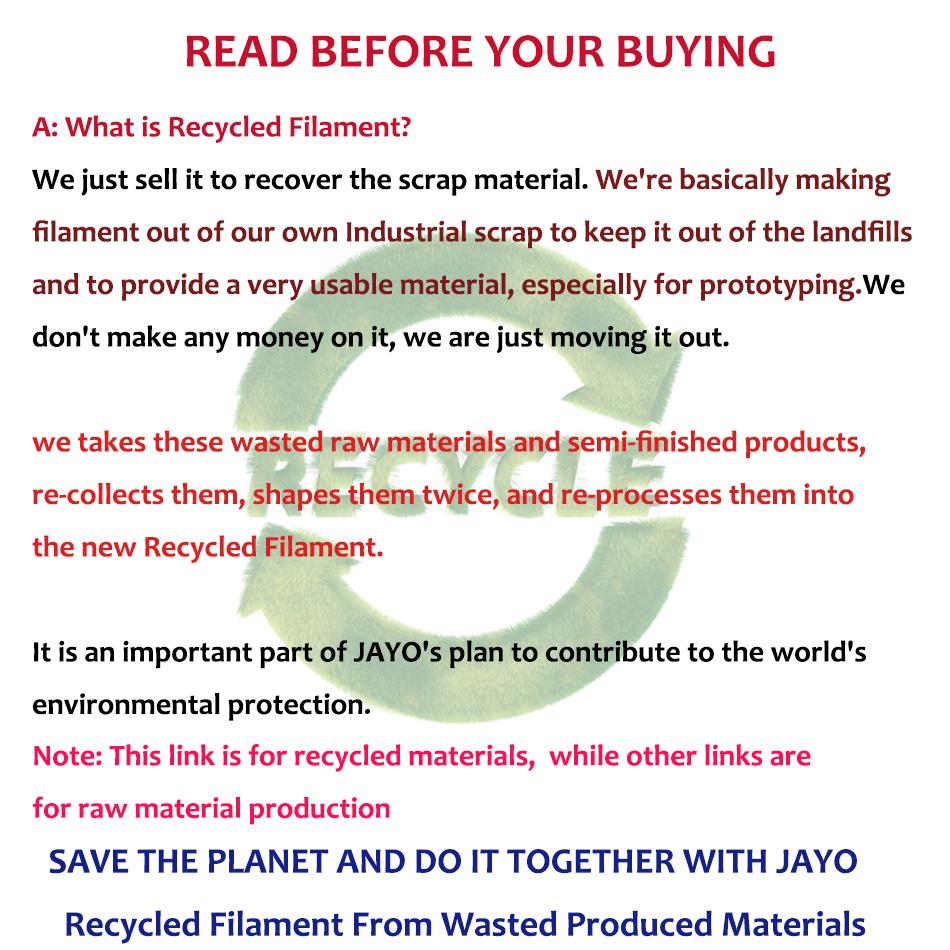 JAYO 10 Rolls PLA PETG 3D Printer Filament 1.75mm 1.1KG/Roll 3D Printer Filament Environmental Material For 3D Pen & Printers