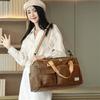 Unisex PU Leather Sports Bag with Wet/Dry Separation, Oxford Cloth, Shoulder Strap for Travel & Fitness