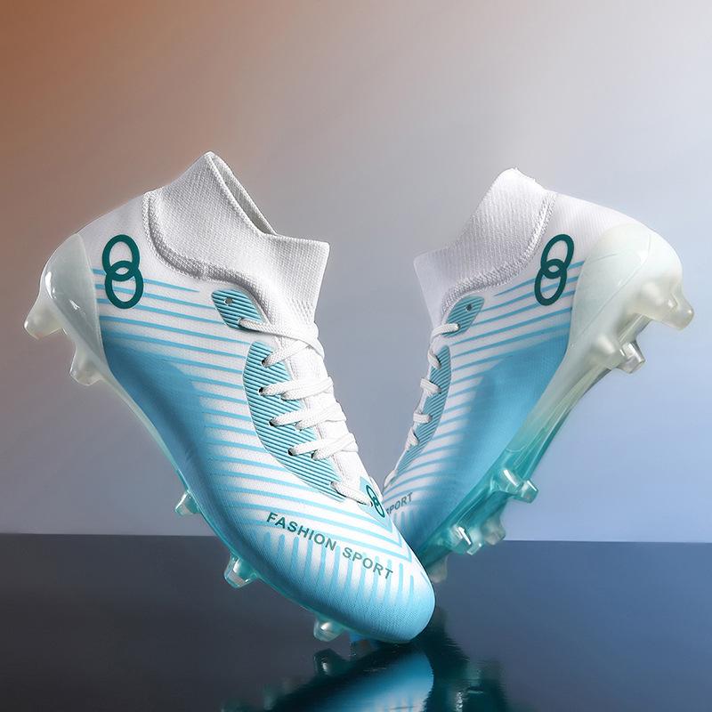 2025 Seamless Fly-woven Football Shoes, Men's and Women's High-top Middle School Students' Training Shoes, Competition Long Nail Broken Nail Shoes