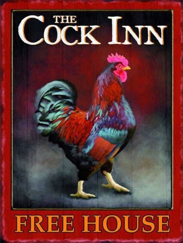 COCK INN PUB BAR Retro Metal PlaqueSign Pub Bar Man CaveAluminum 20x30cm(7.8x11.8inch)