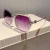 Stylish Design Gradient Shades Fashion Square Women's Sun Glasses Oversize Decoration Sunglasses for Travelling Driving