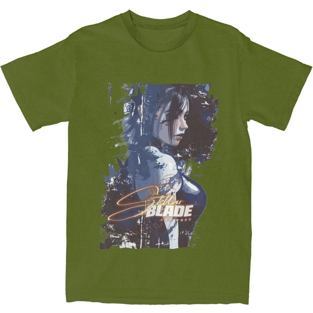 Men's Stellar Blade Fanart Video Game T-Shirts Cotton Tops Summer Y2K Short Sleeve T-Shirt Crew Neck Novelty  Tshirt New Arrival