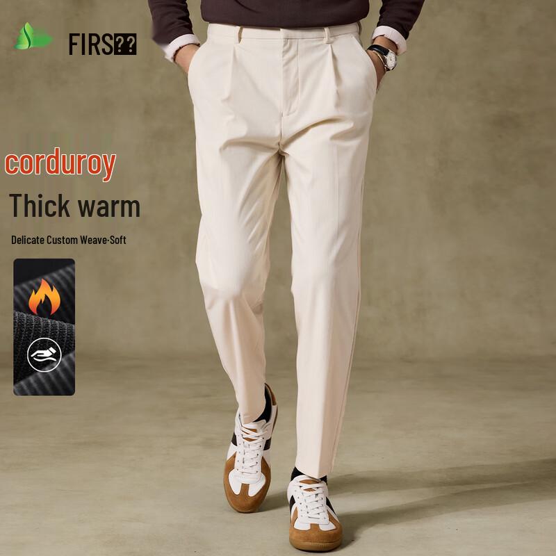 

FIRS Men s Striped Corduroy Straight-Leg Pants 36