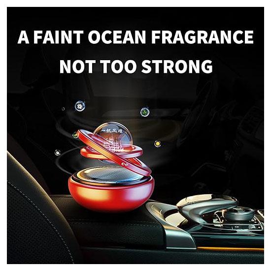 Car air freshener solar rotating refillable air purifier