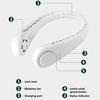 Ventilateur rechargeable - Fafeicy - Ventilateur électrique portatif sans lame - Blanc - Niveau sonore 45 dB