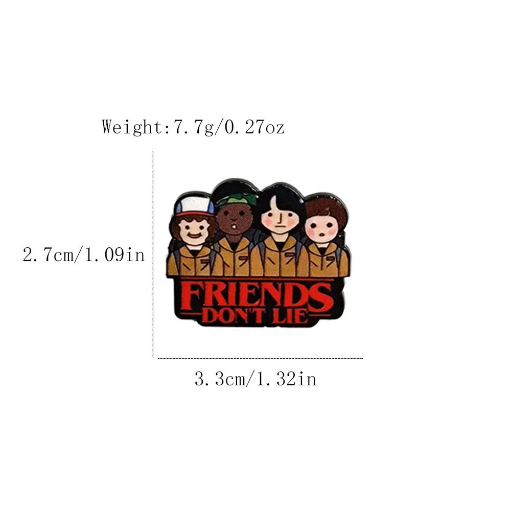 Stranger Things Pin Set Creative Cartoon Vecna Eleven Will Brooch Backpack Decoration Gift