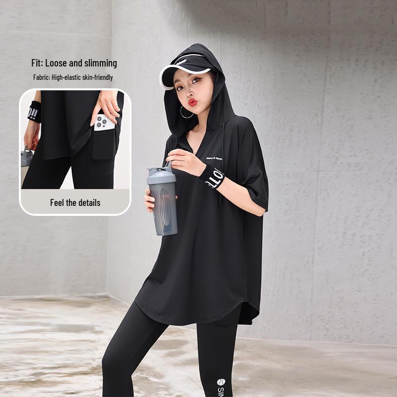2024 Plus Size Yoga & Running Fitness Set - Tummy Control, Slim Fit