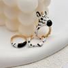 Vintage Animal Horse Ring Set Delicate Opening Finger Ring Aesthetic Cartoon Glaze Ring  Lady