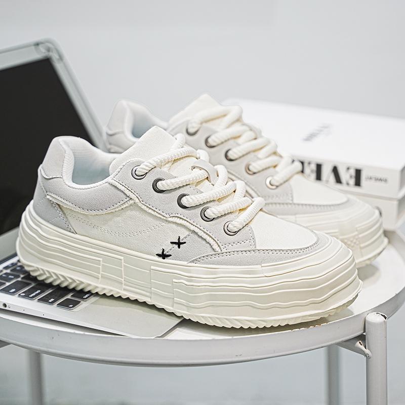 

Кроссовки на платформе, мужская модная мужская обувь, трендовая повседневная прогулочная обувь для мужчин, мужские массивные кроссовки в уличном стиле 44 слоновая кость