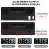 Digital Alarm Clock 3 Level Dimmable Digital Clock 2 Power Supply Alarm Clocks Desktop Clock with Temperature Display Snooze