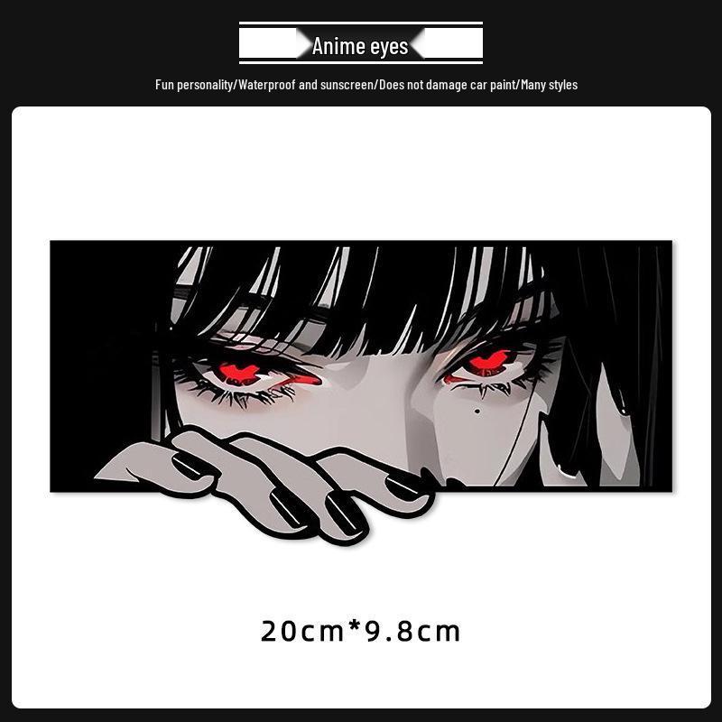 Anime Augen Rücklicht Aufkleber: Einzigartige Rennrad- & Autodekoration