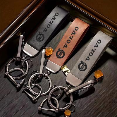 Leather Vintage Car Keychain Key Ring Pendant For XC60 XC90 XC40 V60 V40 XC70 V50 S60 V70 S90 AWD S80 T6 V90 EX30 ES90 C40