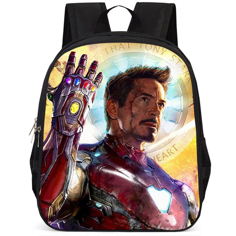 Stylowy plecak dla dzieci Iron Man 15 cali, duża pojemność, lekki, wykonany z tkaniny Oxford