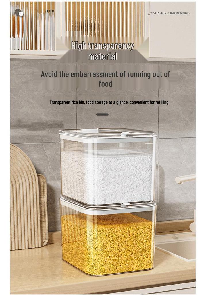 Sealed Kitchen Rice and Cereal Storage Container - Insect & Moisture-Proof