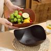 Ruhan Creative Imitation Wood Grain Geometric Fruit Plate Set