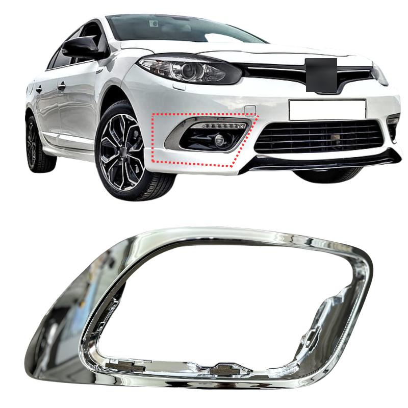 Fog Headlight Frame Right Left Protector Grill For Renault Fluence 2013-2016 Abs Chrome or Black 261A23821R 261A32113R