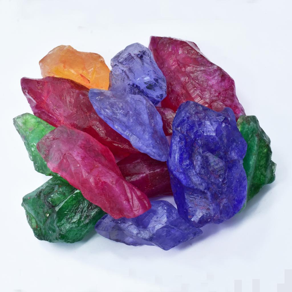 Natural Mix Sapphire 135 Ct Rough Earth Mined CERTIFIED Loose Gems Uncut Rough