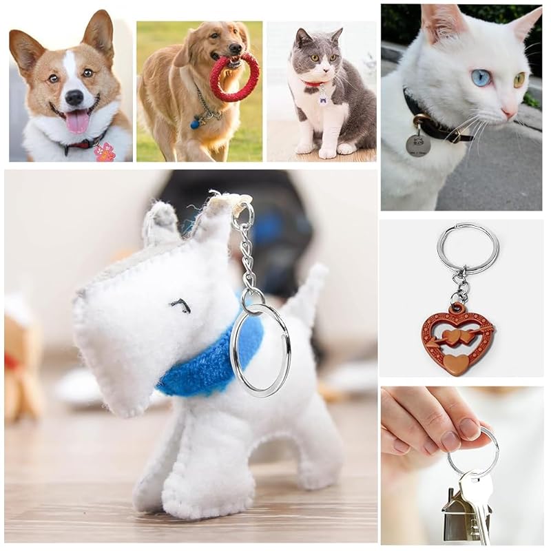 [GUANGUAN] Key Ring Key Holder Set of 10 Carabiner Outer Circumference 25mm*5 Pieces +30mm*5 Pieces Lightweight Key Ring Easy To Install Bag Ring