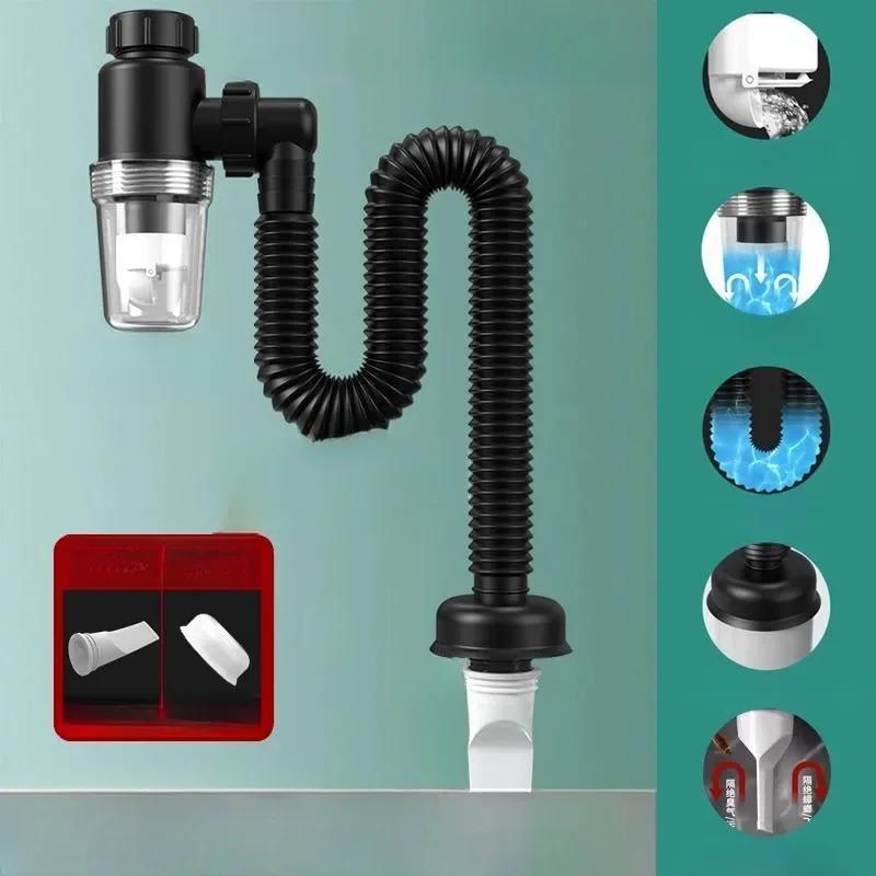 

Multifunctional Anti Odor Sink Deodorant Launch Pipe Adapter Drainage Water Joint Ring Kitchen Basin Sewer Branch Fitting Goods