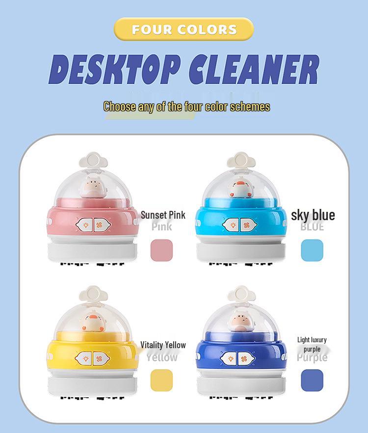 Wireless Desktop Vacuum Cleaner & Night Light for Crumbs - Ideal for Children and Students