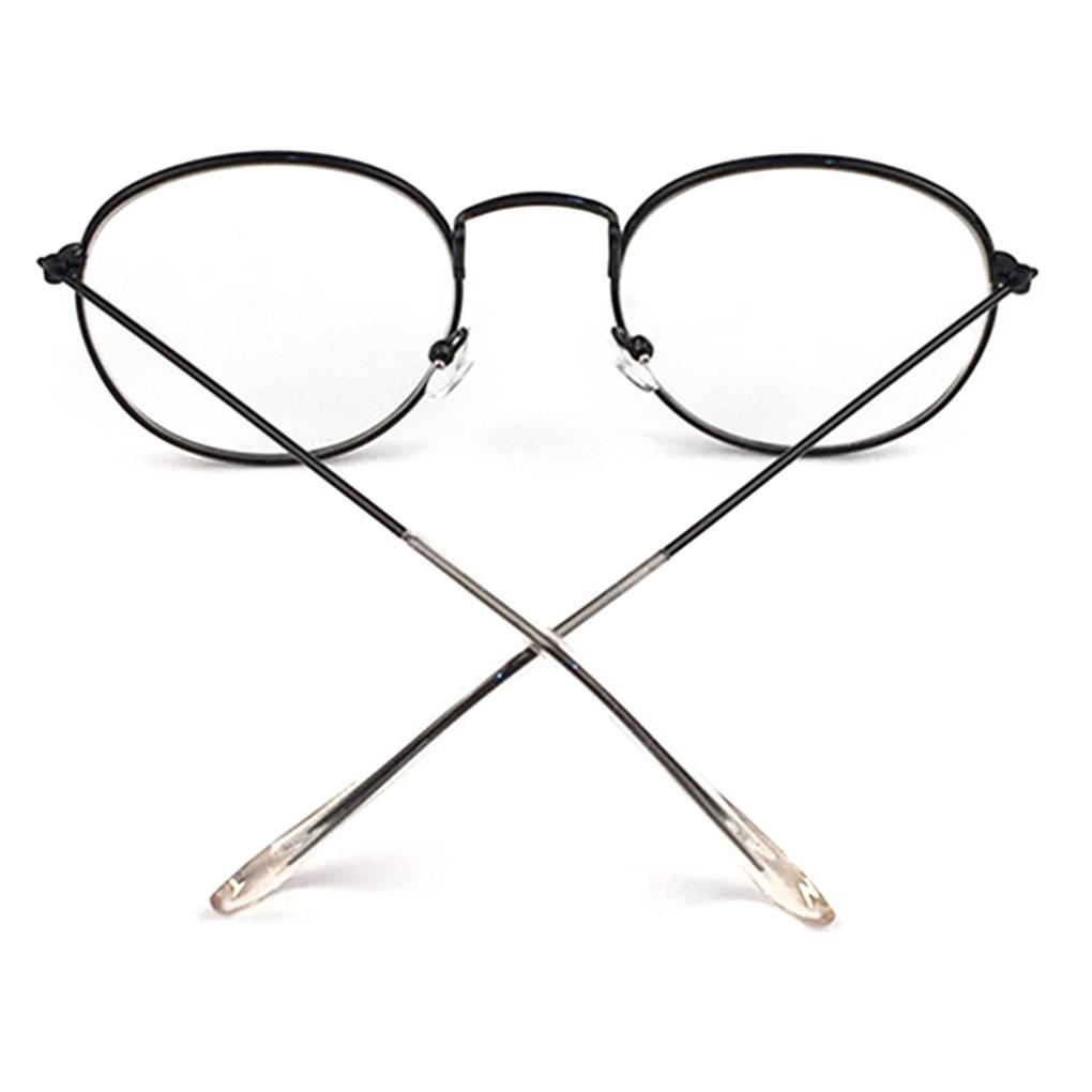 Vintage Runde Brille Metallrahmen Brille Retro Brille Klare Gläser Brillen