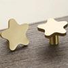 Pure Copper Star Shape Cabinet Knobs Children's Room Five Pointed Star Brass Handles Wardrobe Kitchen Pulls Handle Cupboard Hook