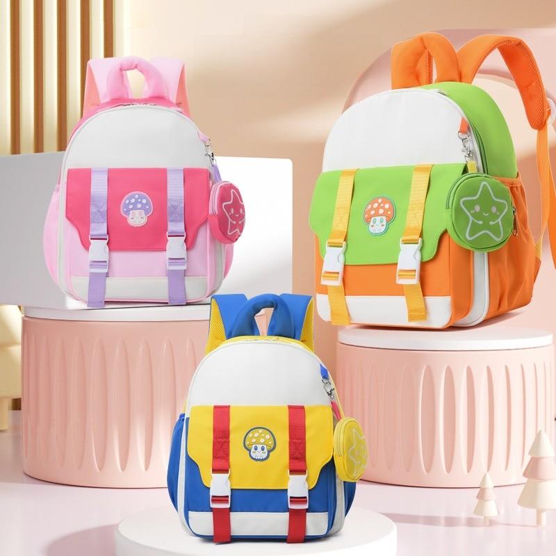 Kids Girl School Bag With Cute Anime Pattern And Ergonomic Shoulder Straps For Preschool
