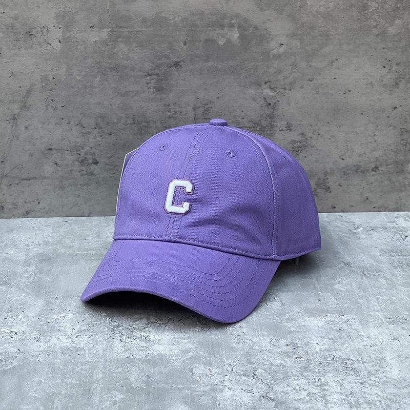 

Cotton Thin C Letter Embroidery Soft Top Baseball Cap Men And Women Spring And Summer Casual Versatile Shopping Cap Adjustable 55-58cm